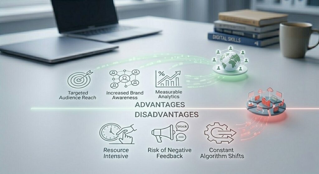 Advantages and Disadvantages of Social Media in Digital Marketing